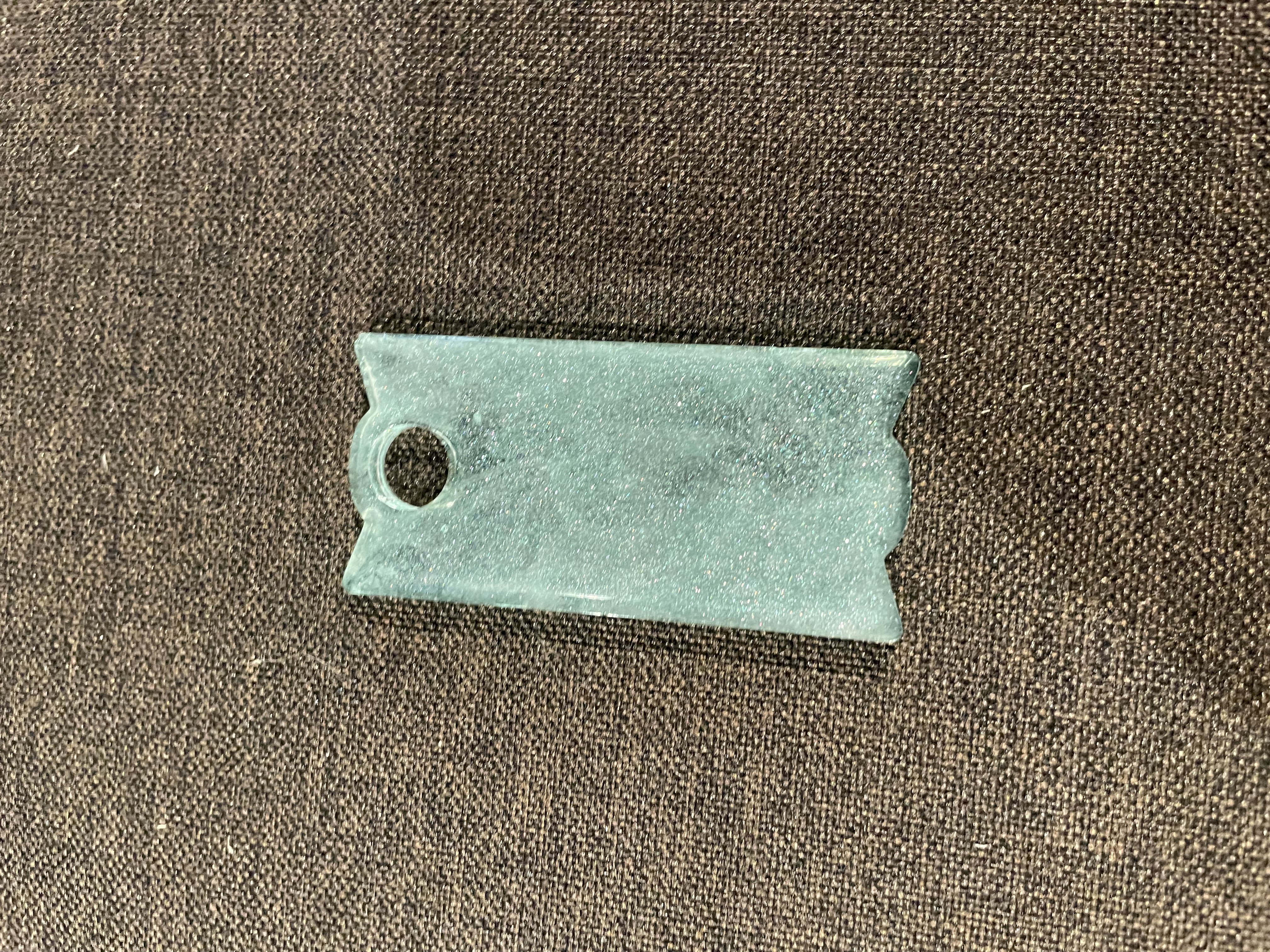 Teal Shimmer Bag Tag
