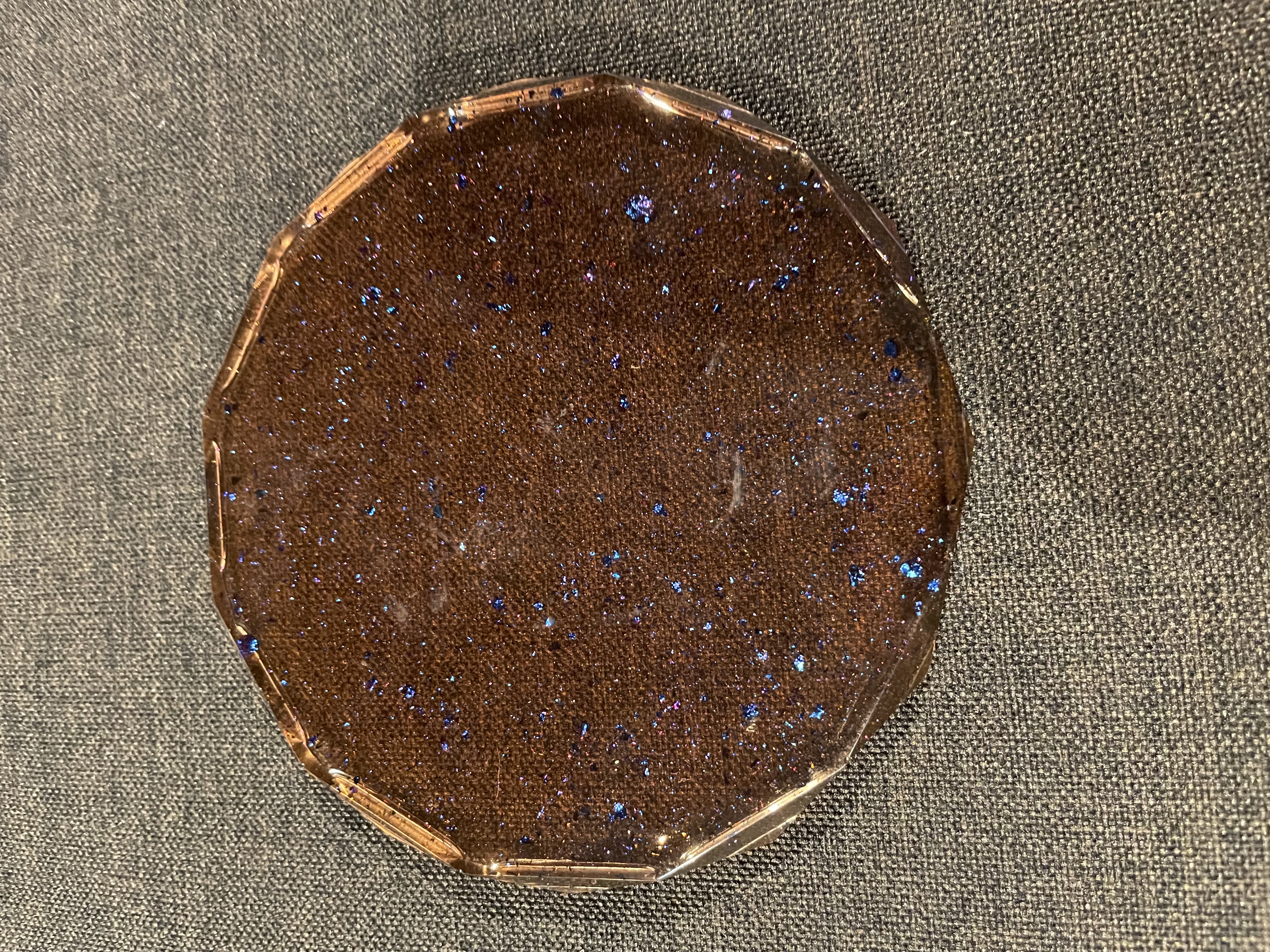 Midnight Blue Glitter Coaster