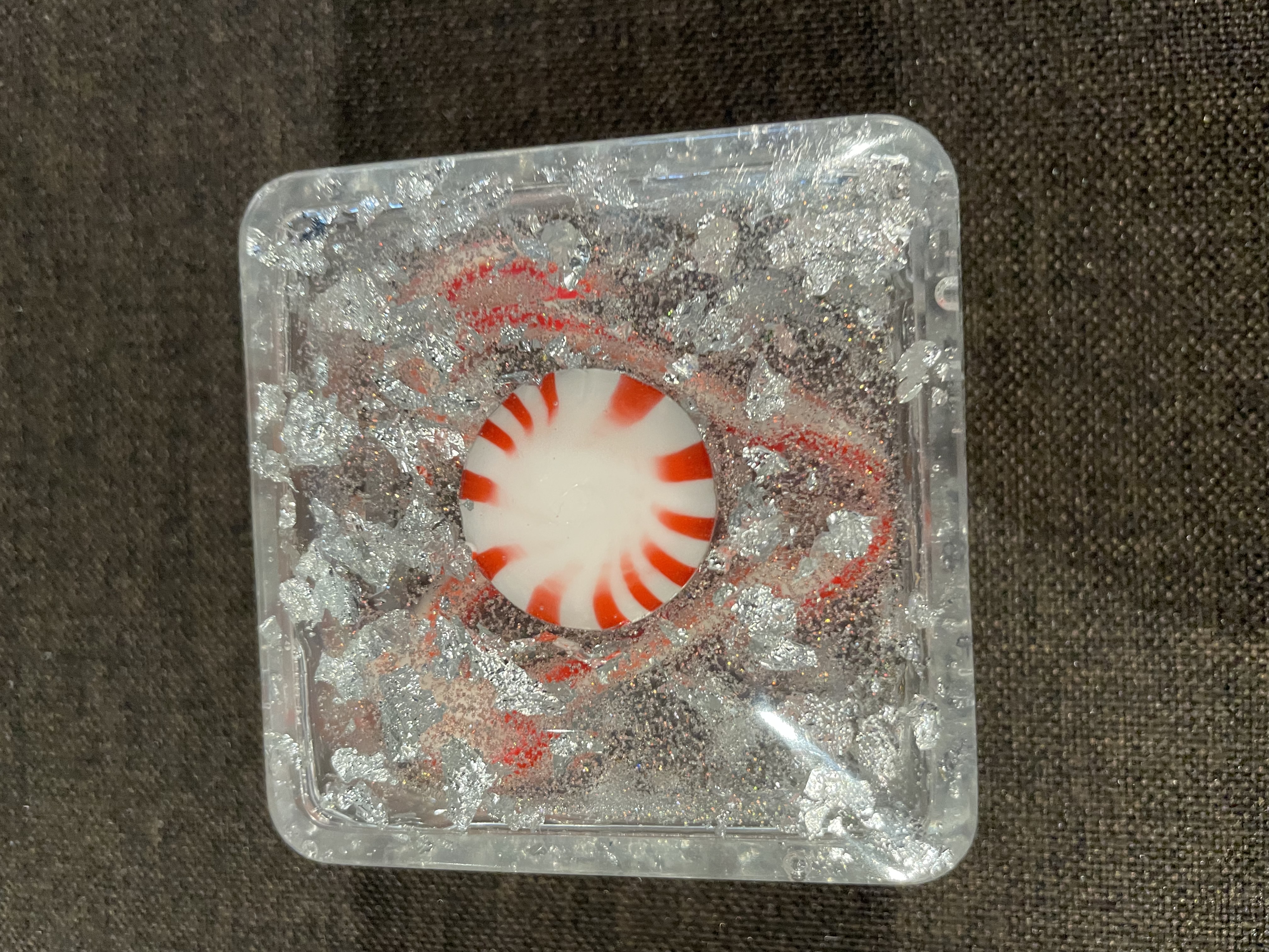 Peppermint Square Dish