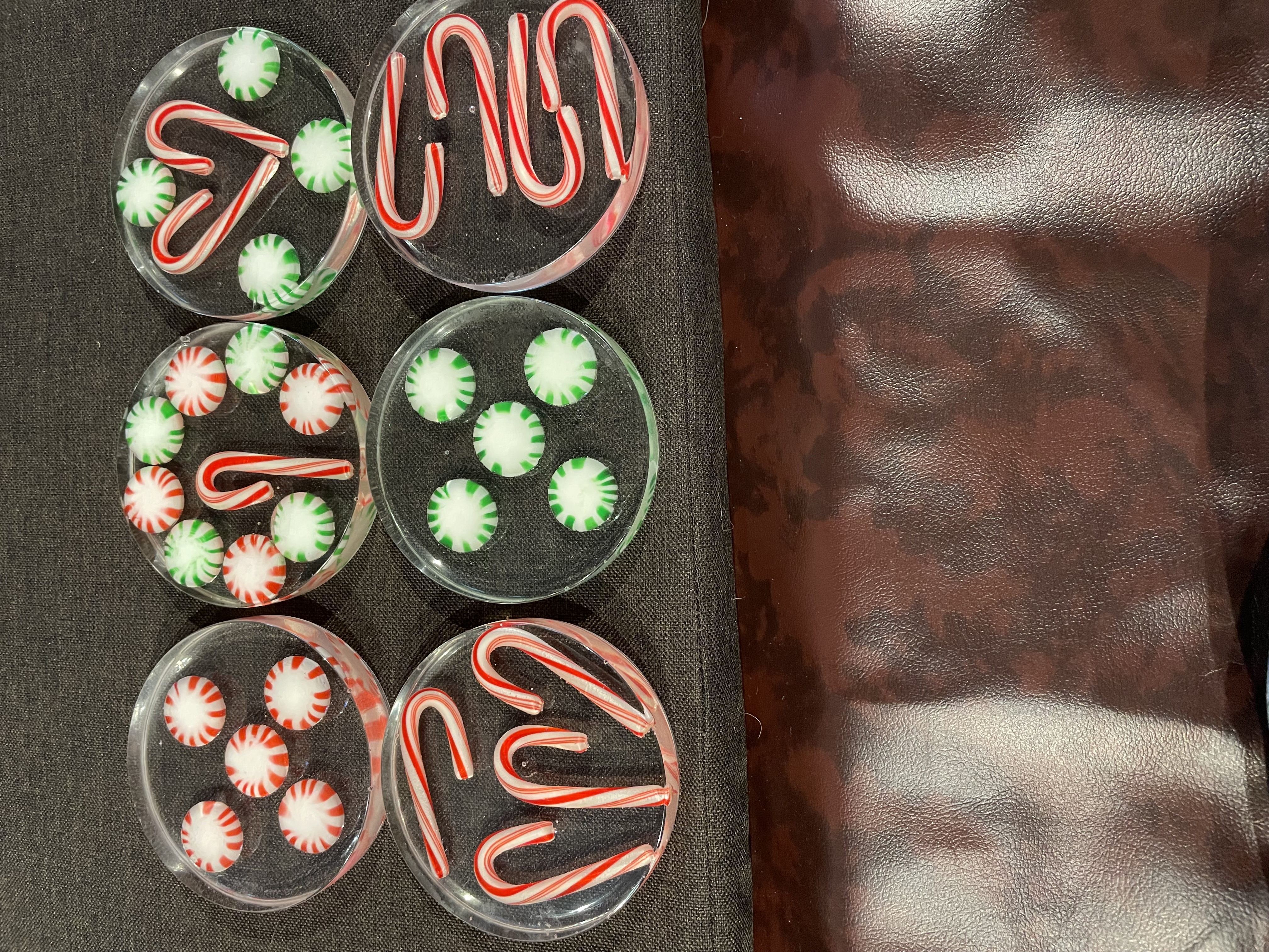 Candy Cane Coaster Set