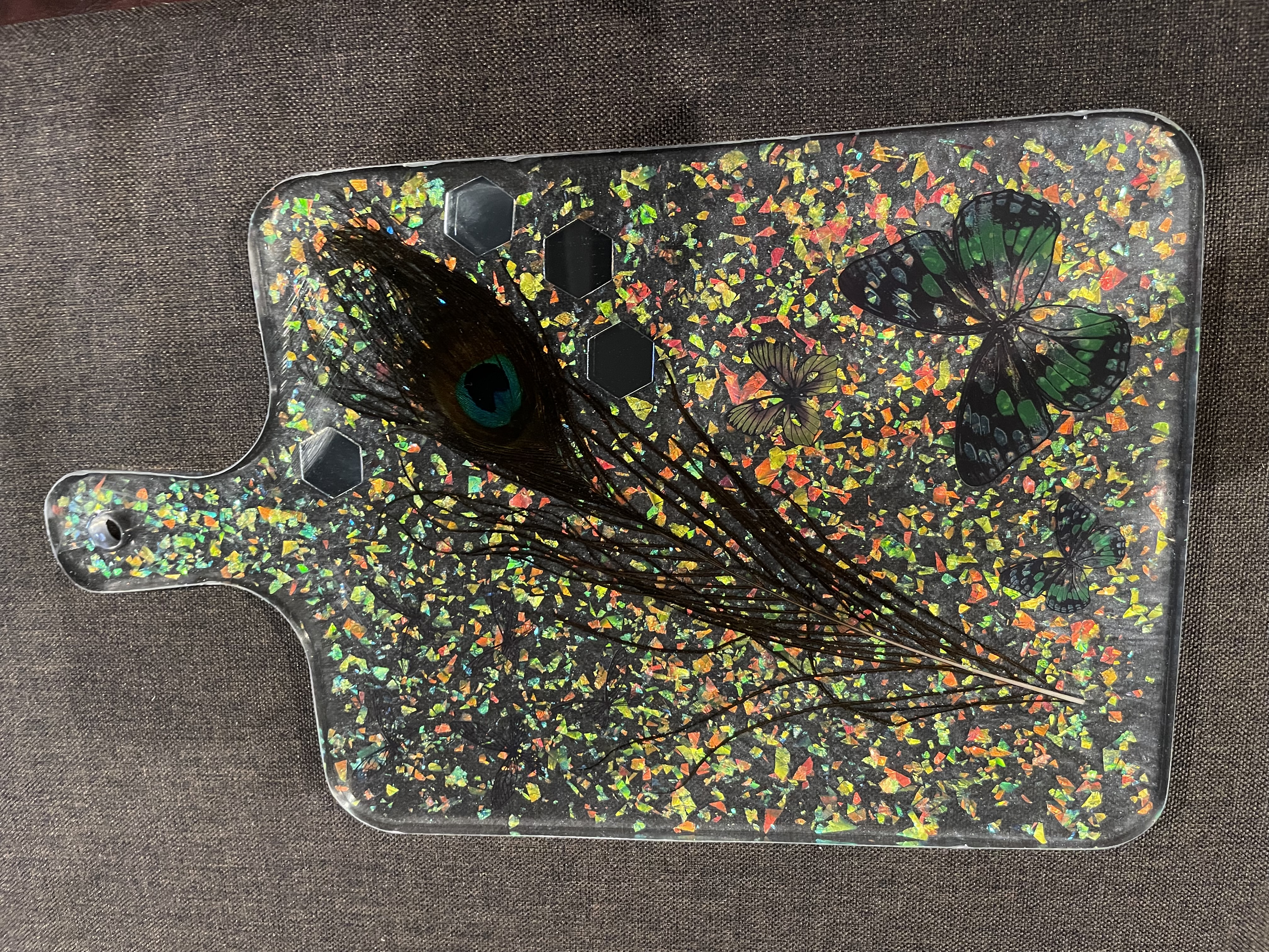 Peacock & Butterfly Board